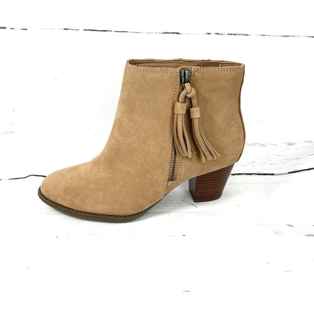 Vionic Madeline Shoes Women's 7.5 Tan Ankle Boots  Suede Waterproof New